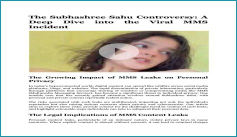 Subhashree MMS Video: The Truth Behind The Controversy